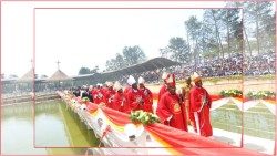 Procession at the Basilica of Namugongo Shrine in Uganda.